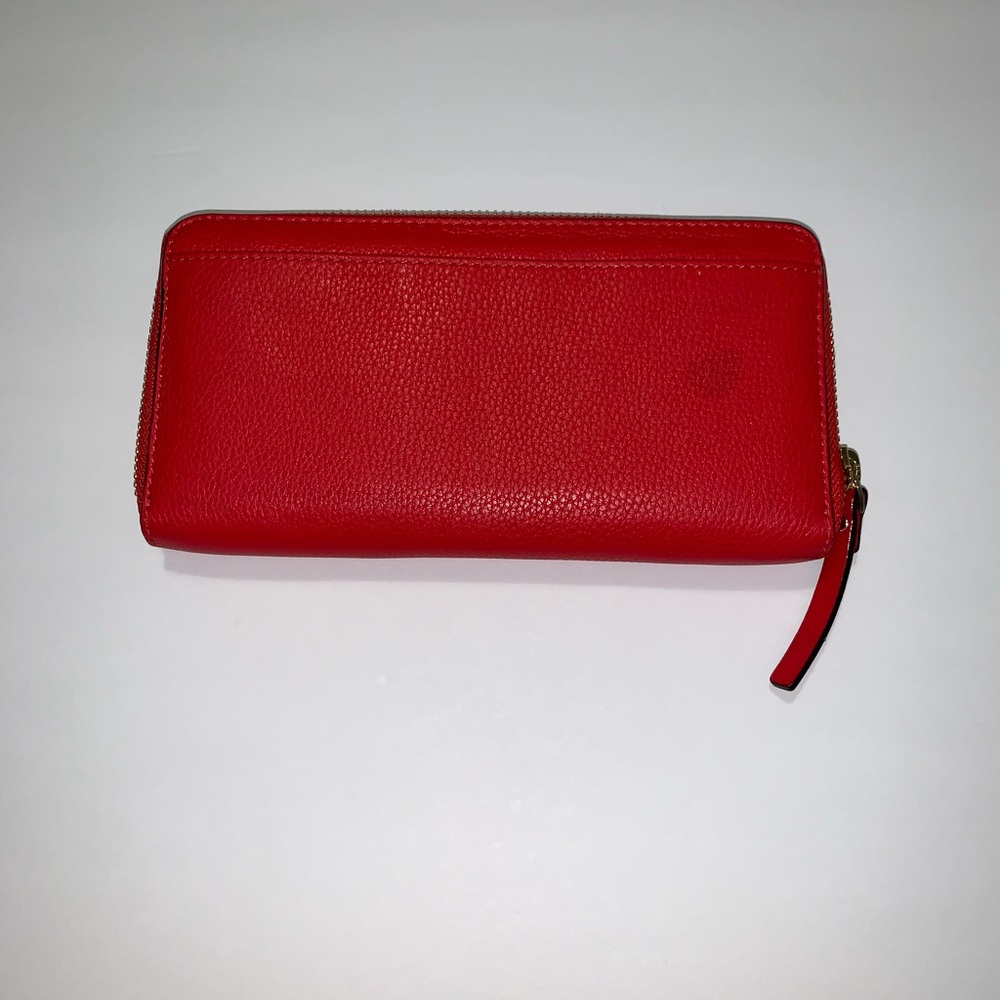 Kate spade red leather wallet - Picture 2 of 8